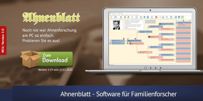 Ahnenblatt 3.58 download the new version