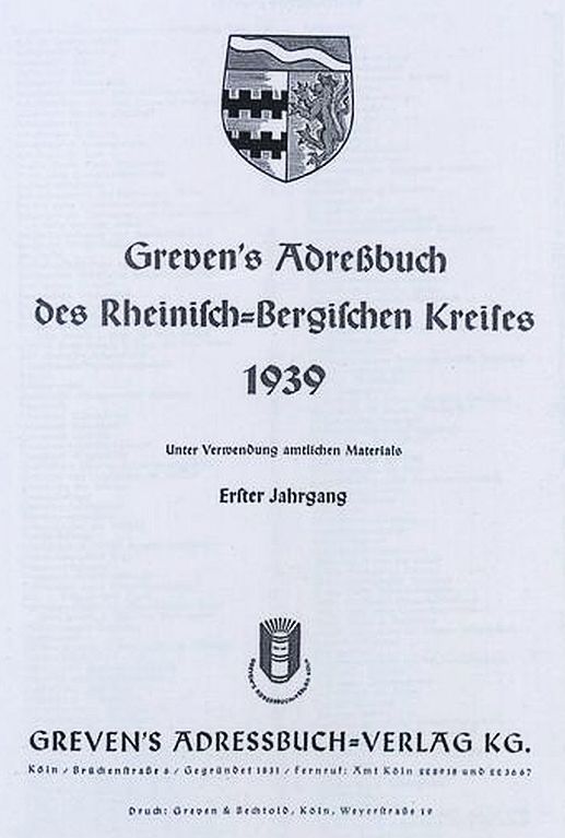 Eins der fünf seit Juni erfassten Adressbücher kommt aus dem Rheinisch-Bergischen Kreis