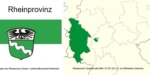 Rheinprovinz Wappen und Karte