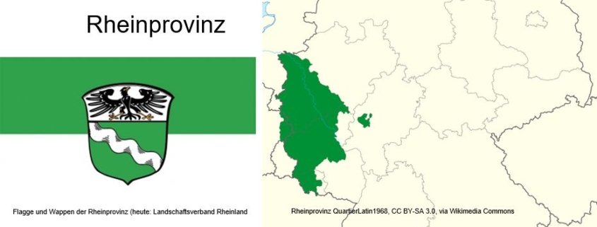 Rheinprovinz Wappen und Karte