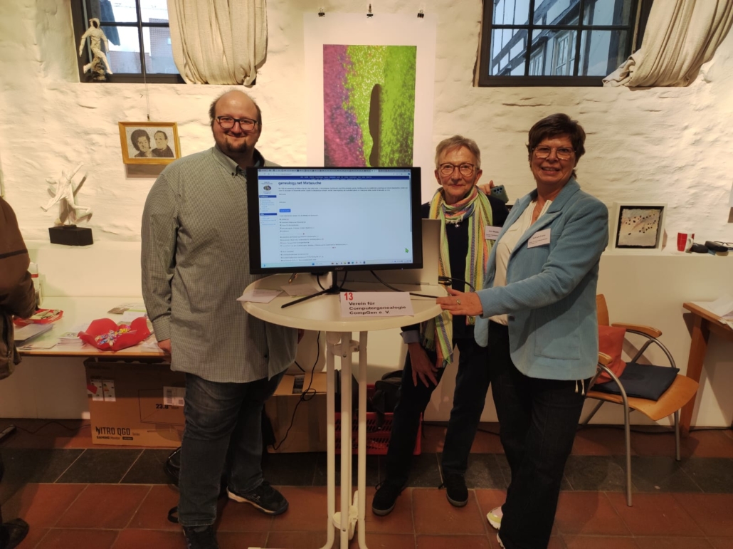 CompGen-Team beim Dritten Familienforschertag im Tuchmachermuseum in Bramsche